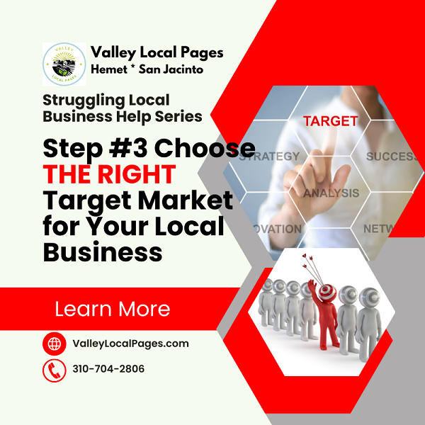 Struggling Local Business Help: Step #3 Choose the Right Target Market for Your Local Business