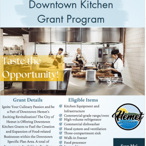 Hemet Downtown Kitchen Grant: $300K Toward Your Restaurant  